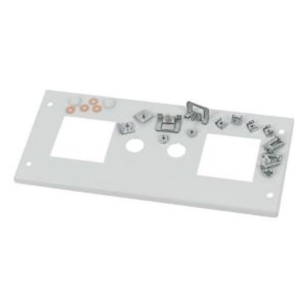 Front cover, +mounting kit, for meter 2x72 +2S, HxW=150x425mm, grey image 4