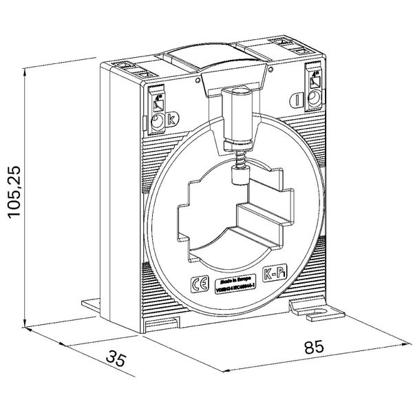 Plug-in current transformer Primary rated current: 800 A Secondary rat image 2