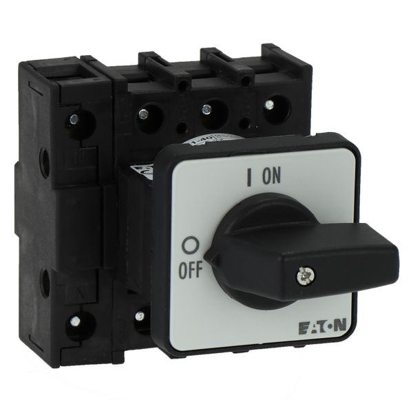 On-Off switch, P1, 40 A, flush mounting, 3 pole + N, with black thumb grip and front plate image 30