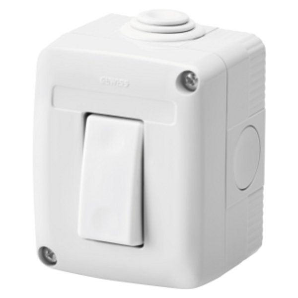 PROTECTED ENCLOSURE COMPLETE WITH SYSTEM DEVICES - WITH ONE-WAY SWITCH 2P 16 AX - IP40 - GREY RAL 7035 image 1