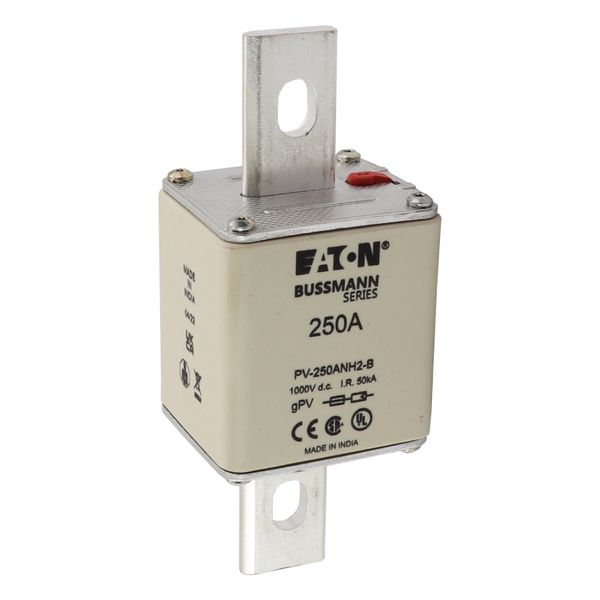 Fuse-link, high speed, 250 A, DC 1000 V, NH2, gPV, UL PV, UL, IEC, dual indicator, bolted tag image 38