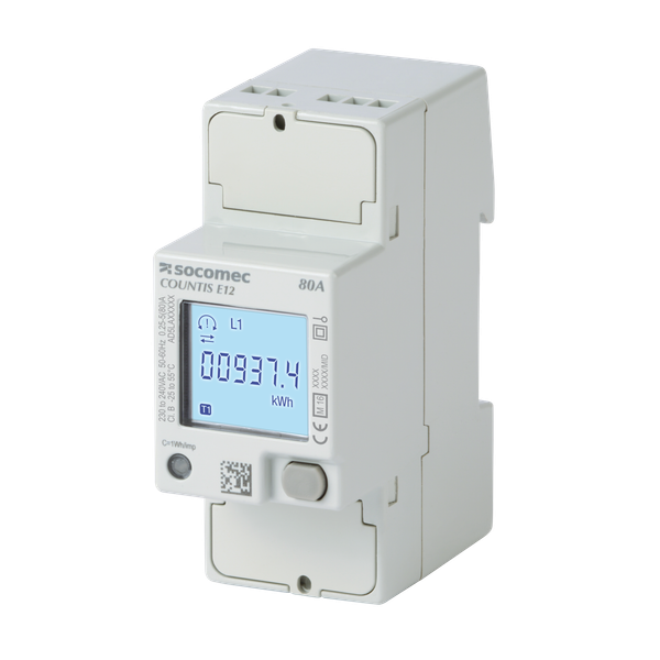 Active-energy meter COUNTIS E12 Direct 80A dual tariff + MID image 1