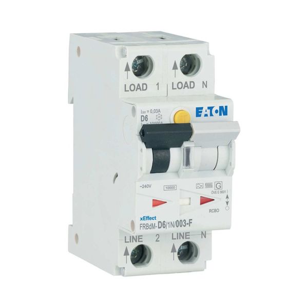 Digital RCD/MCB combination, 6 A, 30 mA, MCB trip characteristic: D, 1p+N, RCD trip characteristic: F image 9