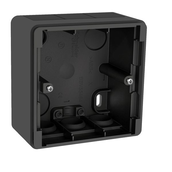 Exxact surface mounted box 1-gang high IP44 anthracite image 3
