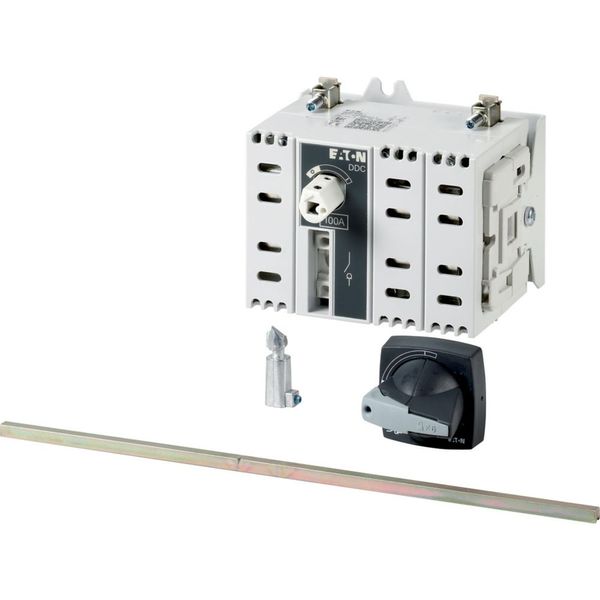 DC switch disconnector, 80 A, 2 pole, 1 N/O, 1 N/C, with grey knob, rear mounting image 4