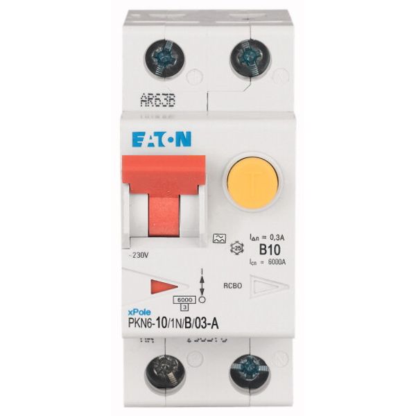 RCD/MCB combination, 10 A, 300 mA, MCB trip characteristic: B, 1p+N, RCD trip characteristic: A image 2