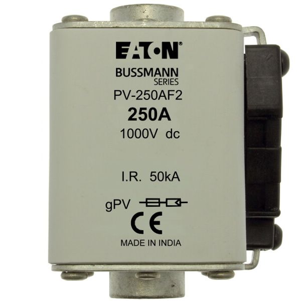 Fuse-link, high speed, 250 A, DC 1000 V, size 2, 61 x 77 x 91 mm, gPV, IEC, UL, single indicator image 4