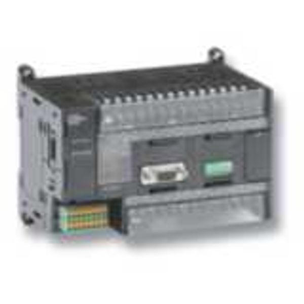 PLC, 24 VDC supply, 24 x 24 VDC inputs, 16 x NPN outputs 0.3 A, 1 x an image 3