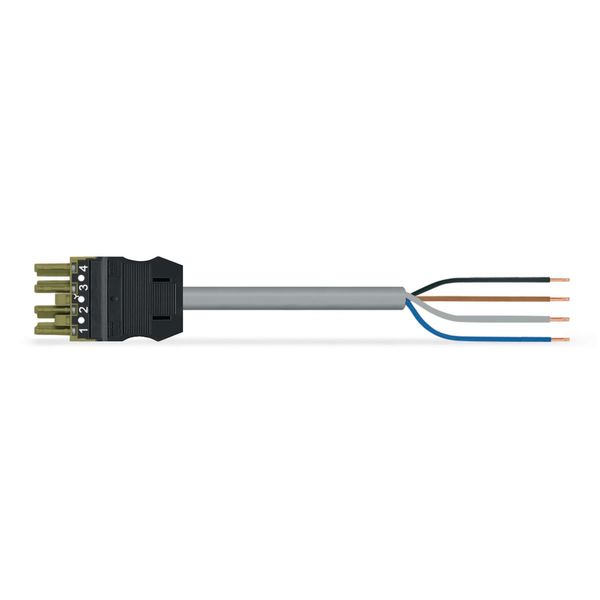 pre-assembled connecting cable;Eca;Socket/open-ended;gray image 1