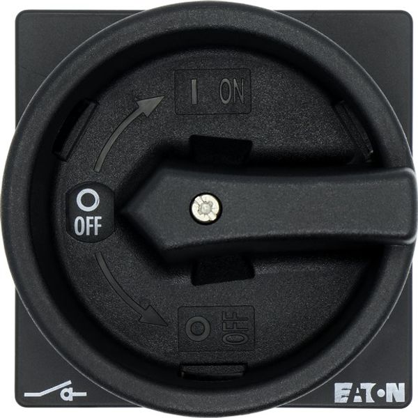 Main switch, P1, 25 A, flush mounting, 3 pole, STOP function, With black rotary handle and locking ring, Lockable in the 0 (Off) position image 3