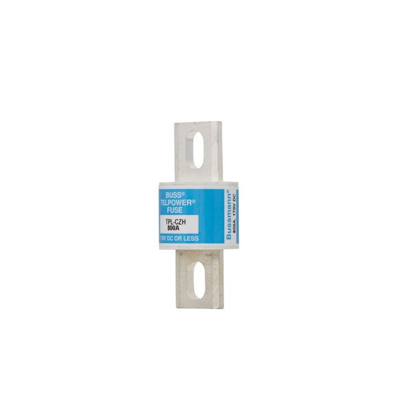 Eaton Bussmann series TPL telecommunication fuse, 170 Vdc, 500A, 100 kAIC, Non Indicating, Current-limiting, Bolted blade end X bolted blade end, Silver-plated terminal image 2