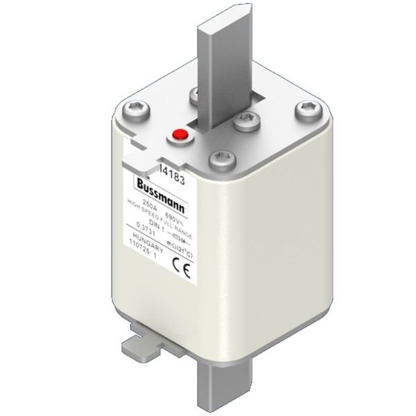 Fuse-link, high speed, 250 A, AC 690 V, DIN 1, 52 x 66 x 135 mm, gR, DIN, IEC, single indicator image 2