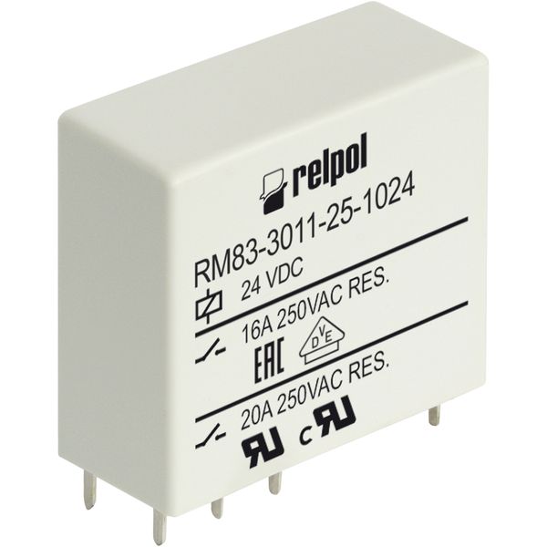 Miniature relays, 1 CO, AgSnO2, 48V DC, Rated load AC1 16 A image 1
