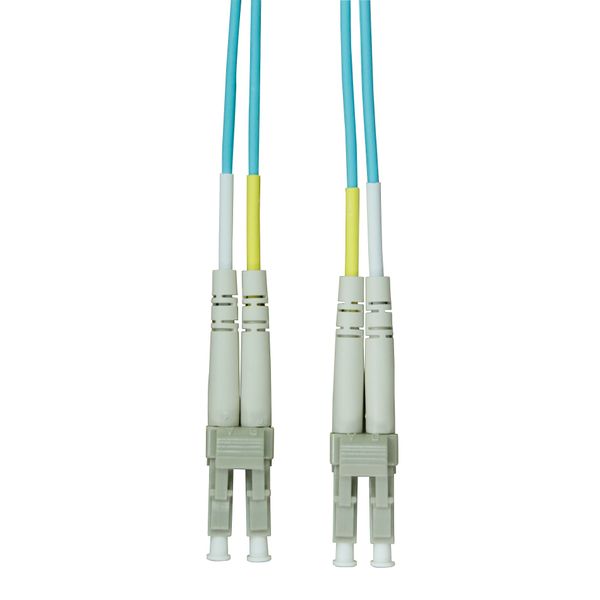 FO Patchcord Duplex LC/LC, 50/125æm OM3, LS0H-3, aqua, 10.0m image 1