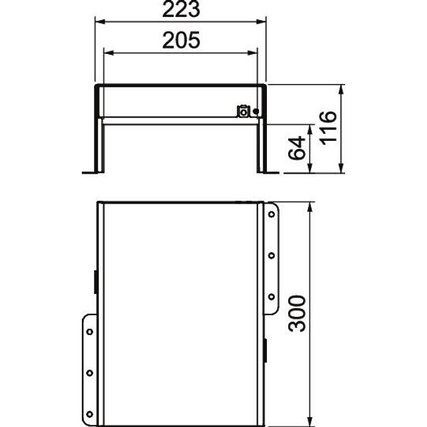 PMB 620-3 A2 Fire Protection Box 3-sided with intumescending inlays 300x223x116 image 2