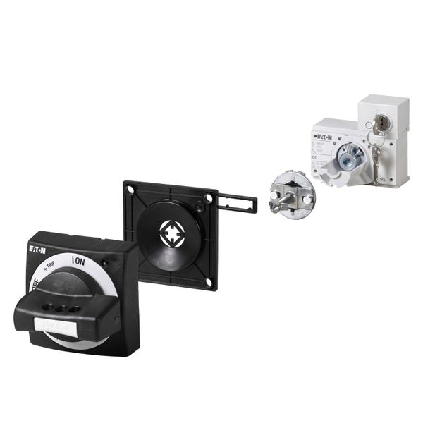 Door coupling rotary handle, black, +key lock, size 1 image 4
