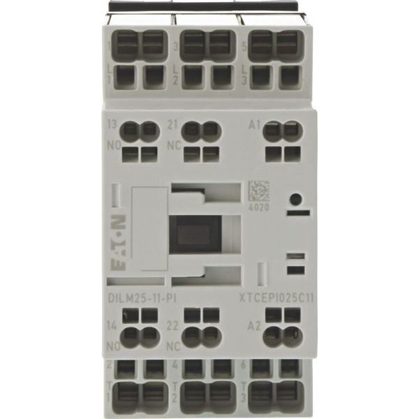 Contactor, 3 pole, 380 V 400 V 11 kW, 1 N/O, 1 NC, 230 V 50 Hz, 240 V 60 Hz, AC operation, Push in terminals image 12