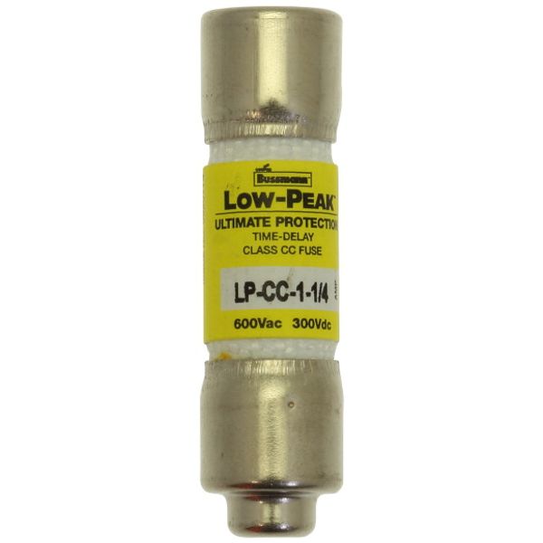 Fuse-link, LV, 1.25 A, AC 600 V, 10 x 38 mm, CC, UL, time-delay, rejection-type image 1