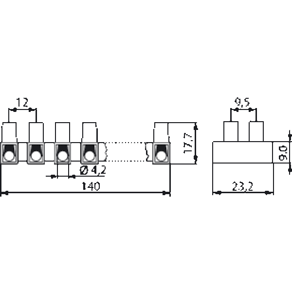 KA460.12 | Terminal strip 460.12-AK, 12-pole, 6 mm² image 2
