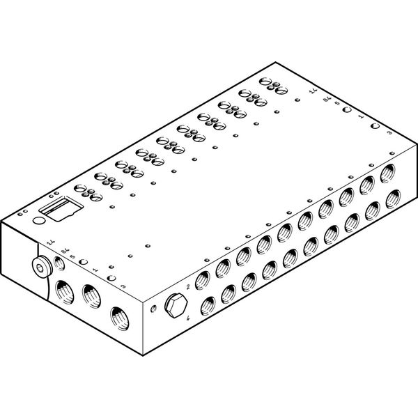 VABM-L1-18W-G38-10-G Manifold rail image 1