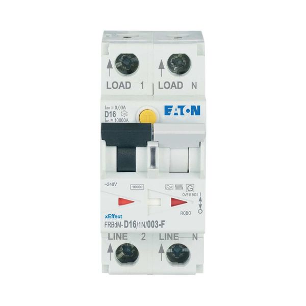 Digital RCD/MCB combination, 16 A, 30 mA, MCB trip characteristic: D, 1p+N, RCD trip characteristic: F image 5