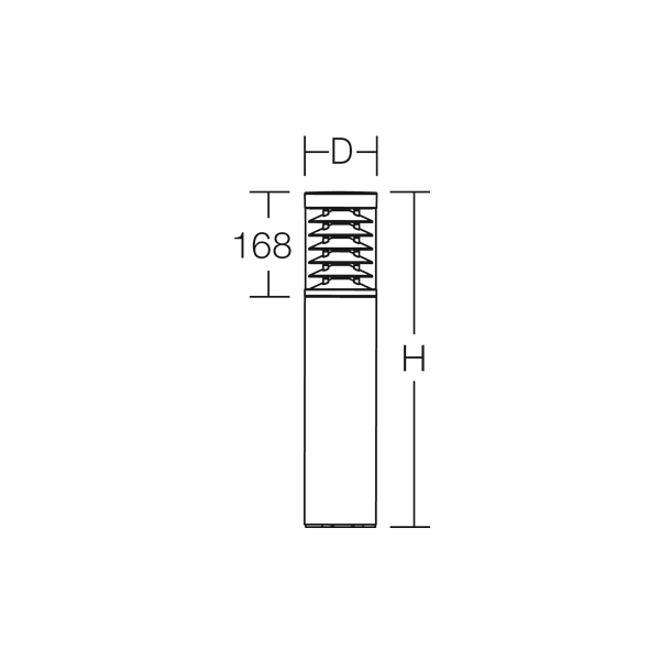 MEGA TOWER F, 10 W, 920 lm, 840, anthracite, on/off Bollards, D 115 H  image 3