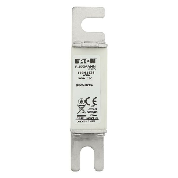 Fuse-link, high speed, 400 A, AC 600 V, size 000, 21 x 40 x 100 mm, aR, DIN, IEC, single indicator image 20