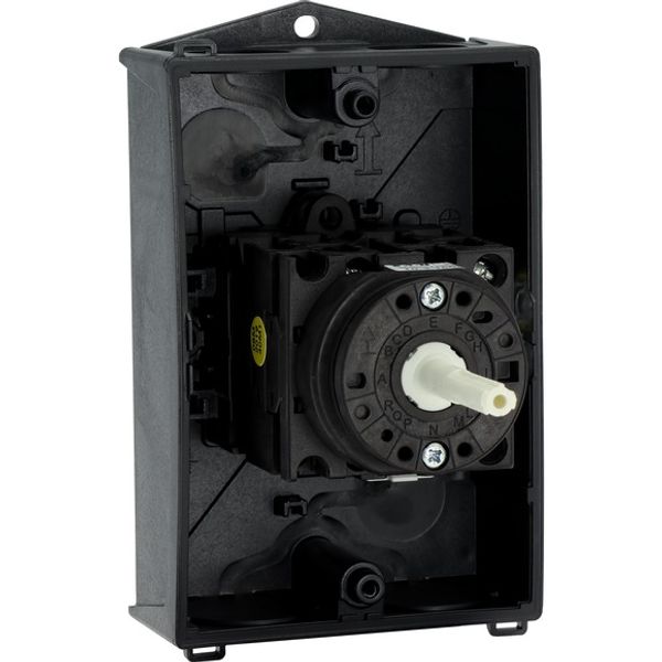 Main switch, T0, 20 A, surface mounting, 3 contact unit(s), 3 pole, 2 N/O, 1 N/C, STOP function, With black rotary handle and locking ring, Lockable i image 12