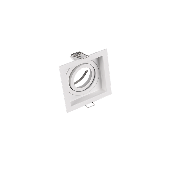 Kenai recessed spotlight GU10 9,2 cm matt white square image 1