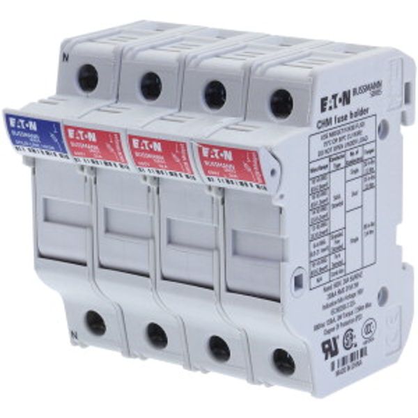 Fuse-holder, LV, 30 A, AC 600 V, 10 x 38 mm, 3P+N, UL, IEC, DIN rail mount image 42