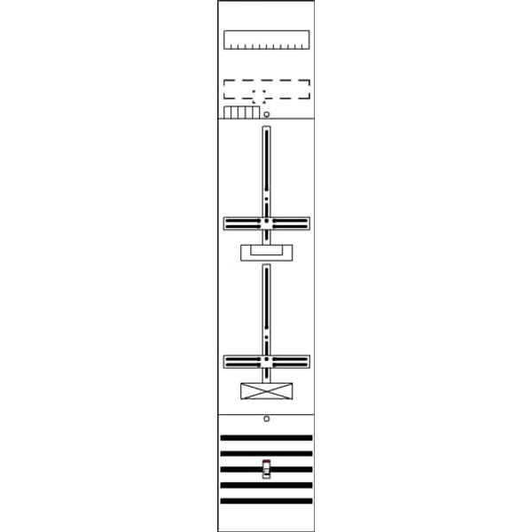 DF19B1A Meter panel, Field width: 1, Rows: 0, 1350 mm x 250 mm x 160 mm, IP2XC image 17