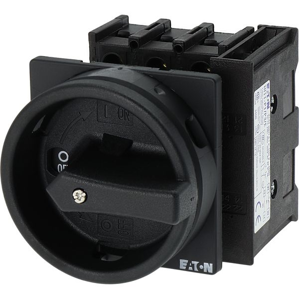 Main switch, P1, 32 A, flush mounting, 3 pole, 1 N/O, 1 N/C, STOP function, With black rotary handle and locking ring, Lockable in the 0 (Off) positio image 10