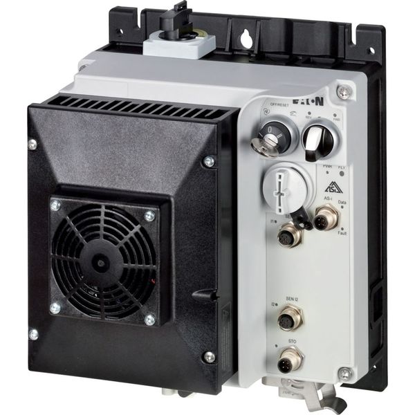 Speed controllers, 8.5 A, 4 kW, Sensor input 4, 400/480 V AC, AS-Interface®, S-7.4 for 31 modules, HAN Q4/2, with manual override switch, with braking image 19