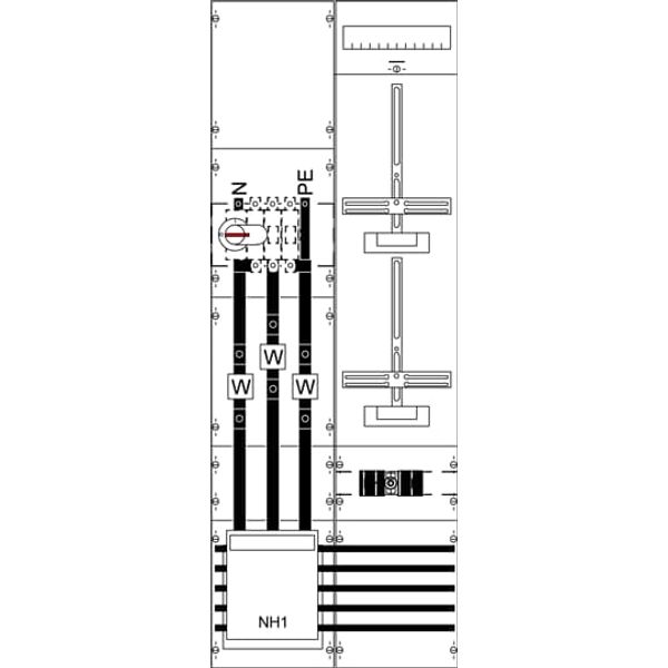 KA4327 Measurement and metering transformer board, Field width: 2, Rows: 0, 1350 mm x 500 mm x 160 mm, IP2XC image 5
