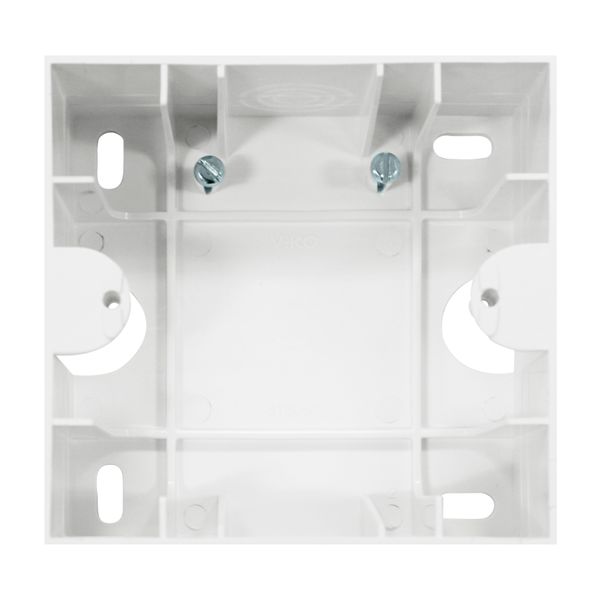 One gang wall mounting housing, white image 1