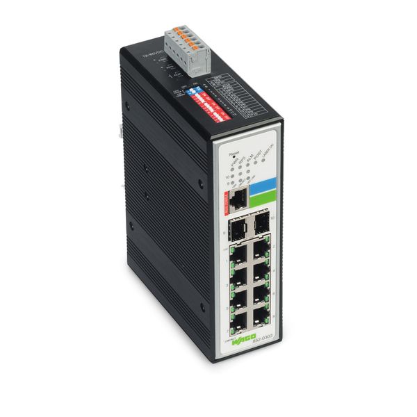 Industrial-Managed-Switch 8-port 100Base-TX 2-Slot 1000BASE-SX/LX blac image 1