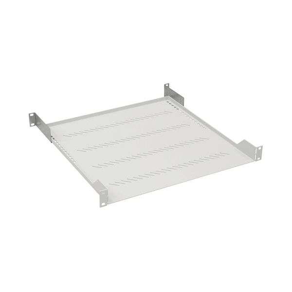 19" Shelf Fix, up to 40kg Load, D=450mm, Low Profile,RAL7035 image 1