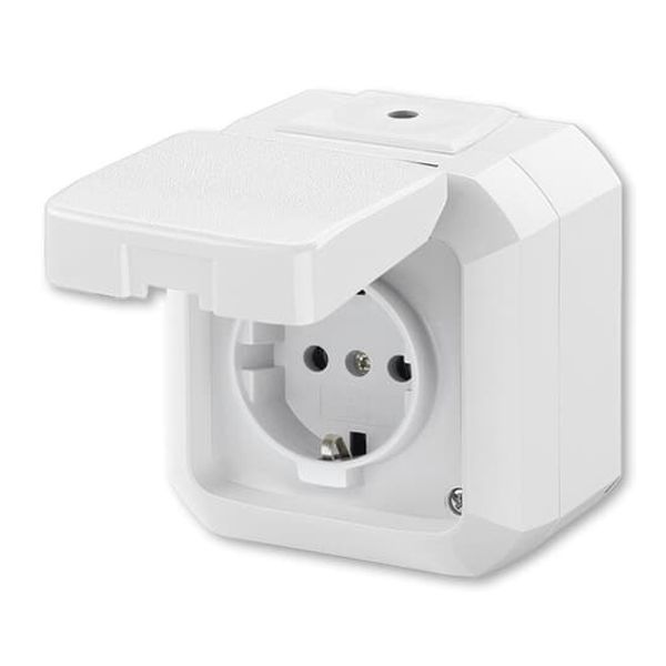 5518N-C03510 B Socket outlet with earthing contacts, with hinged lid image 1