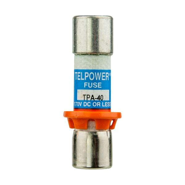Eaton Bussmann series TPA telecommunication fuse, Indication pin, Orange ring for correct fuse position, 170 Vdc, 40A, 100 kAIC, Non Indicating, Current-limiting, Ferrule end X ferrule end image 2