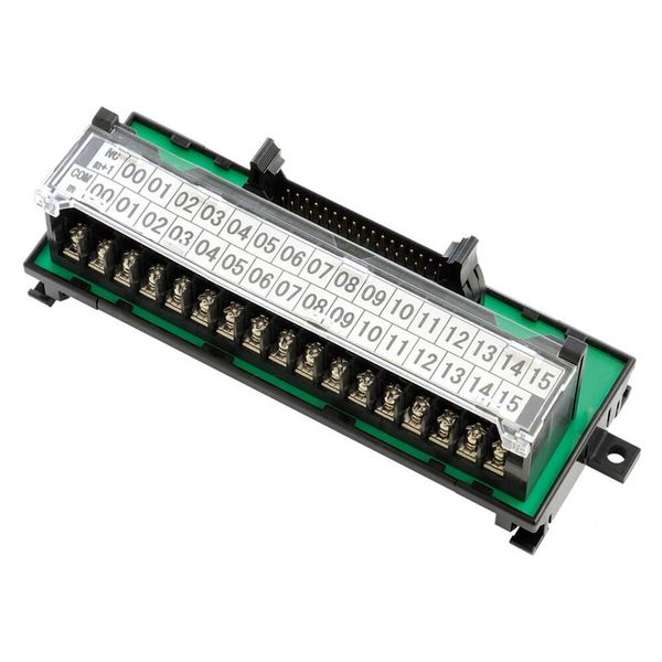 DIN-rail mounting terminal block, MIL40 socket, M3 screws, 32x OUT + p image 2