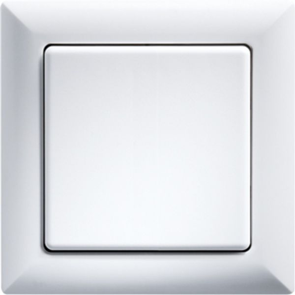 Single universal frame for wireless pushbuttons, pure white image 1