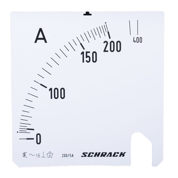 Scale Plate, 96x96mm, 200/400/5A AC image 1