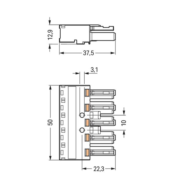 Socket 5-pole Cod. A black image 3