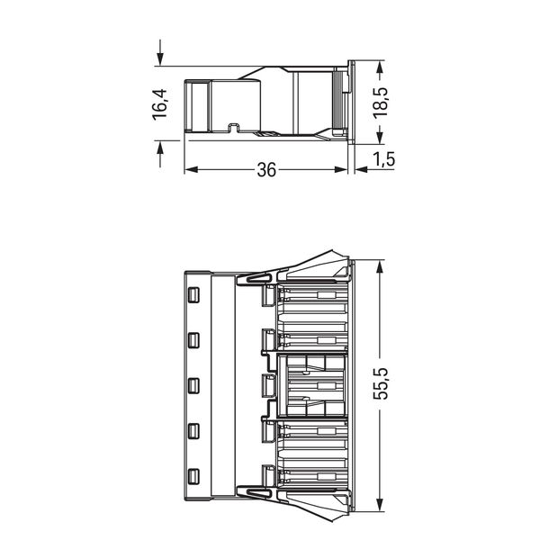 Snap-in socket 5-pole Cod. A white image 7