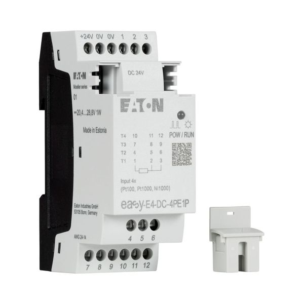 I/O expansion for easyE4 with temperature detection Pt100, Pt1000 or Ni1000, 24 VDC, analog inputs: 4, push-in image 9