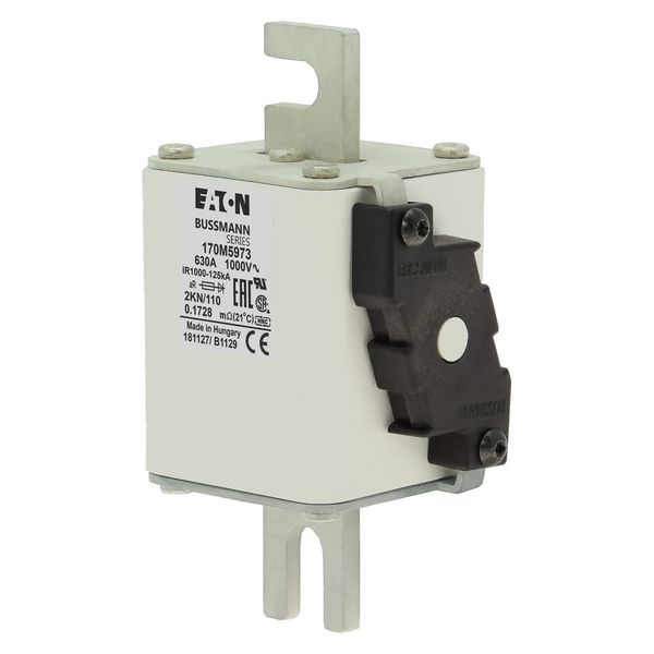 Fuse-link, high speed, 630 A, AC 1000 V, DIN 2, 59 x 77 x 138 mm, aR, DIN, IEC, single indicator image 5