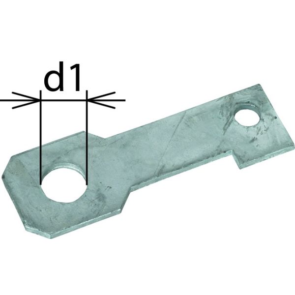 Flat connection bracket IF3 bore diameter d1 30 mm image 1