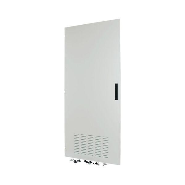 Section door, ventilated IP42, hinges left, HxW = 2000 x 850mm, grey image 3