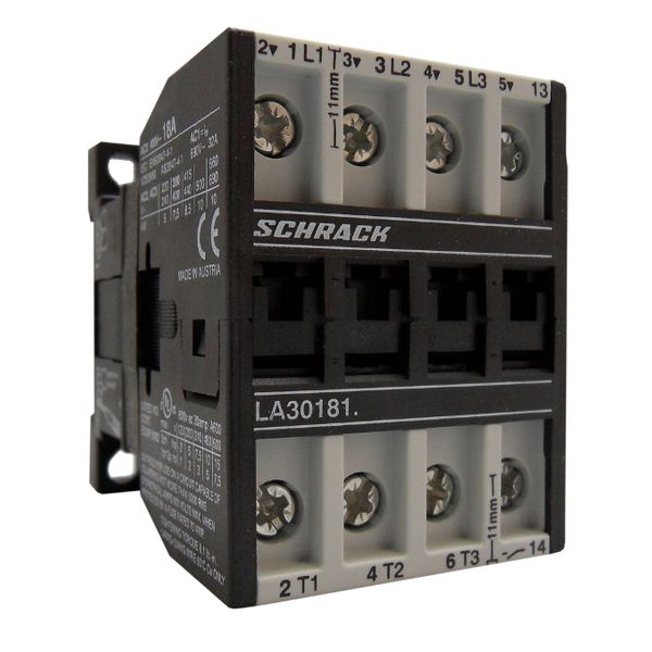 Contactor, 7.5kW, 18A AC3, 32A AC1, 3-pole, 1NO, 24VAC image 1