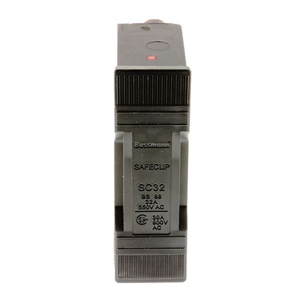 Fuse-holder, LV, 32 A, AC 550 V, BS88/F1, 1P, BS, front connected, back stud connected, black image 6